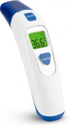 Ozocheck Non-contact Infrared (Ir) Thermometer for Fever Detection | Medical & Home Use 99 Readings Storage Thermometer(White)