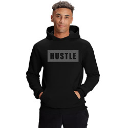 JUGULAR Men's Cotton Hooded Neck Sweatshirt(1JGSW-BLK_Black-1_L)