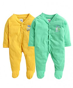 MINITATU Boy's Full Sleeve Baby Sleepsuit Pack of 2 (Peb267D-mm)