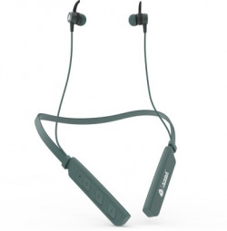 Aroma NB119 Diamond 50 Hours Playtime Fast Charging, Dual Pairing Bluetooth Neckband Bluetooth Headset(Green, In the Ear)