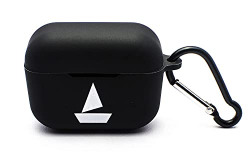 Kolorcase Protective Soft Silicone Case Cover with Hook Compatible with bAot Airdope 101 (Cover Only) (Black-Logo)