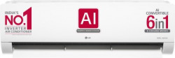 LG AI Convertible 6-in-1 Cooling 2023 Model 1.5 Ton 5 Star Split AI Dual Inverter 4 Way Swing, HD Filter with Anti-Virus Protection AC  - White(RS-Q19ENZE, Copper Condenser)