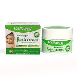 Bodyguard Diaper Rash Cream for Babies - 50 gm | Reduces and Prevents Rashes | with Shea Butter, Zinc Oxide, Caster Oil & Soyabean Oil