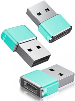 rts (3 Pack) USB C female to USB Male Adapter Converter USB-C Female to USB Male, USB Type C Female to USB OTG Adapter for MacBook Pro 2015/2013, MacBook Air 2017/2015, Laptops, Wall Chargers, Power Banks Green