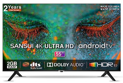 Sansui 140 cm (55 inches) 4K Ultra HD Certified Android LED TV JSW55ASUHD (Mystique Black)