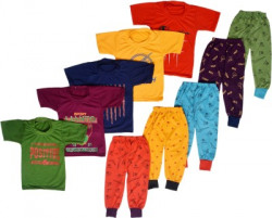 MA GROUP OF COMPANY Baby Boys & Baby Girls Casual T-shirt Track Pants(Multicolor)