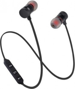 ultimate collection Magnetic Wireless Bluetooth Earphone with Mic Bluetooth Headset Bluetooth Headset(Black, In the Ear)