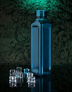 Clazkit Venice Plastic Water Bottle Pack of 2, Blue -1 Litre