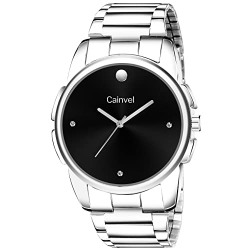 CAINVEL Analogue Silver Chain Watch for Men | Classic Stainless Steel Watch for Boys