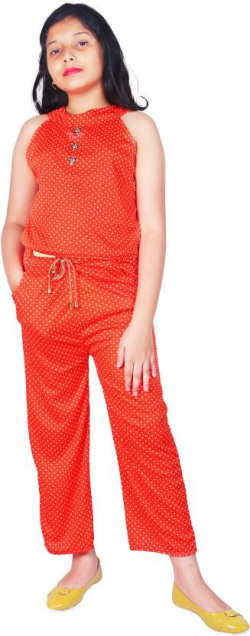 Solid Girls Jumpsuit