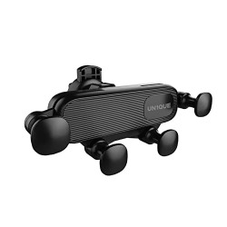 UN1QUE PH03 Car Mobile Holder AC Vent Car Mount, Auto Locking Stylish Design Compatible with All Smartphones, Car Phone Holder with 360 Degree Adjustable Viewing Angles, Universal Fit for Cars AC Vent (Black)