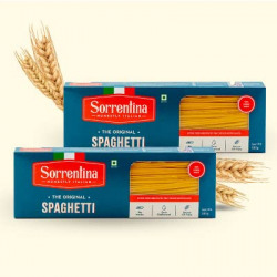 Sorrentina 100% Durum Wheat | No Maida | Source of Fibre| Cholesterol Free | Healthy, Vegetarian Spaghetti Pasta (500 Grams each, Pack of 2)