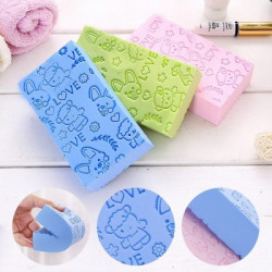 vetreo Ultra Soft Exfoliating Sponge | (Pack of 3) Asian Bath Sponge For Shower | Japanese Spa Cellulite Massager | Dead Skin Remover Sponge For Body | Face Scrubber for Women and Men