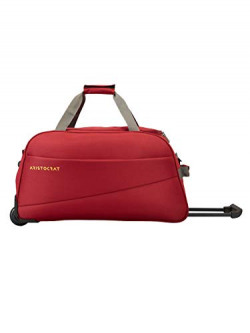 Aristocrat Polyester 52 Cms Wheel Travel Duffle Bag (Red), 30 Centimeters