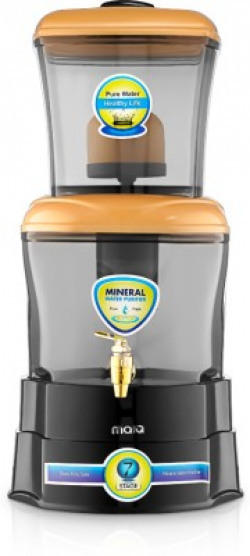MarQ by Flipkart BePure Zinc 25 L Gravity Based + UF Water Purifier(Black Gold)