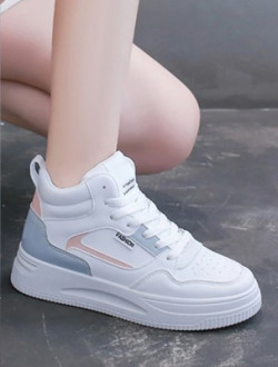 Shozie Stylish Comfortable Casual Sneakers Shoes for Women And Girls Sneakers For Women(White, Grey)