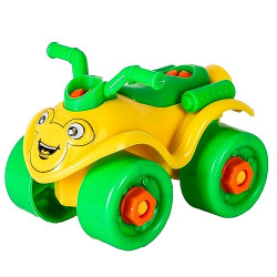 Toypoint DIY Toys | Kids STEM DIY Toys with 1 Screwdriver Tool | Building Toy - Quad Bike | Birthday Gift for Kids, Boys, Girls - Yellow