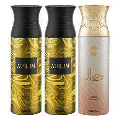 Ajmal Aurum & Aurum & Wisal Deodorant Spray - For Women...