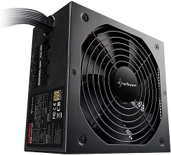 Sharkoon WPM Gold Zero 550 Watt 80 Plus Gold Certification Semi-Modular Power Supply - Black