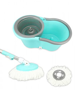 Frestol Magic Plastic Mop with 2 Refills - Sea Green