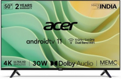 Acer I Series 127 cm (50 inch) Ultra HD (4K) LED Smart Android TV with Android 11, 30W Dolby Audio, MEMC (2022 Model)(AR50AR2851UDFL)