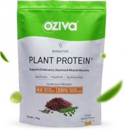 OZiva Bioactive Plant Protein (1 kg, Mango Delight)