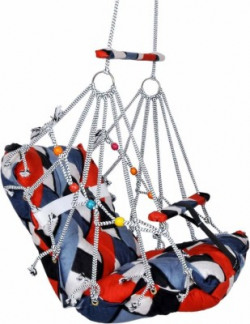 BJIK Cotton Swing Chair For Kids Baby's Children Folding & Washable 1- 3 Years-Multi Bouncer(Multicolor)