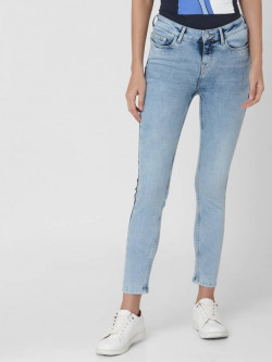 Women Skinny Mid Rise Blue Jeans Starts @664