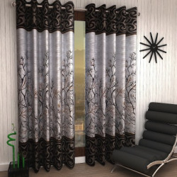 Home Sizzler 153 cm (5 ft) Room Darkening Window Curtain (Pack Of 2)