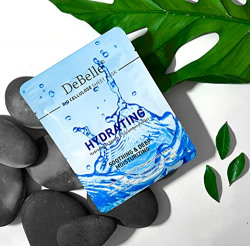 DeBelle Bio Cellulose Face Sheet Mask - Hydrating | Hydro Boost Serum & Cucumber Extract |Soothing & Deep Moisturization, Pack of 1 Sheet Mask, 25ml