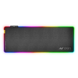 Ant Esports MP400 RGB - Gaming Mouse Pad-XL- Large Extended LED Mousepad, Anti-Slip Rubber Base with Waterproof Coating for Gamer/Office  Black.
