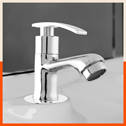 Aquila by Bathla - Orion Pillar Cock Basin Tap with Flange for Home | Sink Mountable & Corrosion Resistant