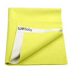 LuvBaby Fabric Extra Absorbent Dry Sheet/Bed Protector - Yellow, 0m+ - X-Large 140 x 200cm