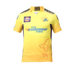 playR X Chennai Super Kings Men's Solid Regular Fit T-Shirt (PRCSK23-MJ-PL_Yellow