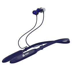 Aroma NB119 Unity Bluetooth Wireless Headset Neckband with Long Lasting Playtime 100 Hrs, ENC Enabled Device, Ultra Rich Bass, Sweat & Splash Proof, Best for Gaming, Running, Workout (Blue)