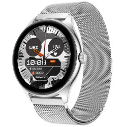 Fire-Boltt Ace Luxury Phoenix AMOLED Stainless Steel Smart Watch 36.32mm (1.43 inch), 700 NITS Brightness, Stainless Steel Rotating Crown, Multipe Sports Modes & 360 Health (Silver)