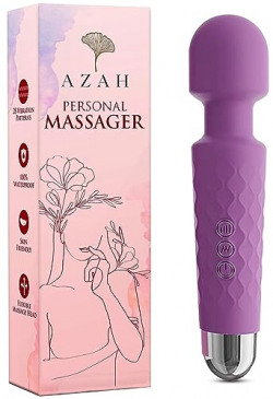 Azah Personal Massager For Women | 20 Vibration Modes, USB Rechargeable, Waterproof, Medical Grade Silicone, 3 Months Warranty | Handheld Electric Body Massager | Full Body Massager For Pain Relief