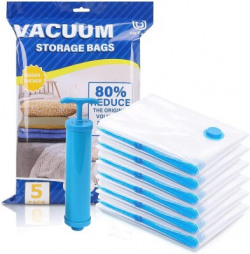 ORJILO Vacuum (2S (40cmx60cm), 2M (50cmx70cm), 1L(60cmx80cm)) Hanging Storage Vacuum Bags(Pack of 5)