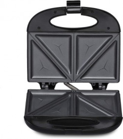 AGARO Elegant 800 Watts Sandwich Maker with Non-Stick Plates, Grill(Black)
