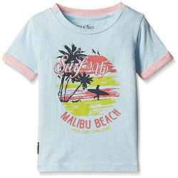 Gini & Jony Boy's Regular fit T-Shirt (131246515260 Clear Water(C602) 10_Blue