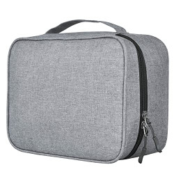FATMUG Compact Electronics Accessories Travel Organizer Bag for Cables, Devices and More(Light Grey)