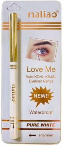 maliao Waterproof Smudgeproof Auto Pure White Kajal with sharpner (white, 35 ml)