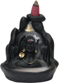 STARDOM MART MEDITATION ADIYOGI BACKFLOW INCENSE STICK BURNER WITH 30 CONES SANDAL(30, Set of 1)