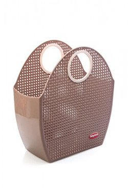 Nayasa Tiffany Plastic Basket-Beige, Pack of 1