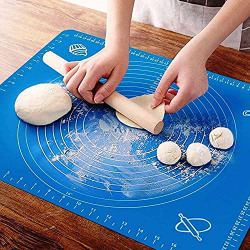 AXN Silicon Roti mat Non-Stick Silicone Reusable Pastry Fondant Dough Roti Chapati Rolling Baking Sheet Mat with Measurements 50 * 40 cm (Multicolor)