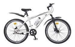 playR Stallion Cycle 27.5 Inch Single Speed Front Wheel Shock Abs Front and Rear Disc Brake Stallion White for Durable City & Outdoor Cycle Men & Women