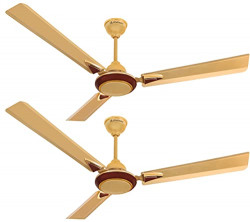 Longway Starlite-1 1200mm/48 inch High Speed Anti-dust Decorative 5 Star Rated Ceiling Fan 400 RPM with 3 Year Warranty (Golden Beige, Pack of 2)