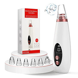 Clefairy 6 in 1 Multi-function Blackhead Remover Tool | Electric Derma suction Machine - Acne Pimple Pore Cleaner Vacuum tools - Facial Cleaner Device for Nose & Skin Care (CF-05)