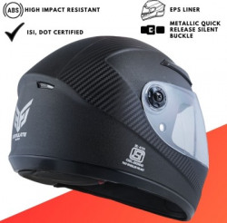 NG Auto Front Full Face Helmet ISI Certified Motorsports Free Size Motorbike Helmet(Black) Starts@