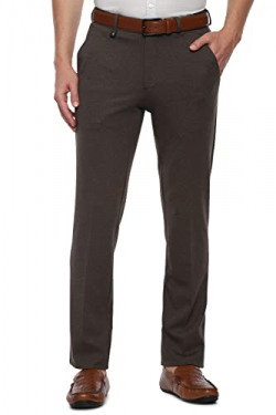 Van Heusen Men's Skinny Casual Pants (VDTFESKF786323_Brown_34)